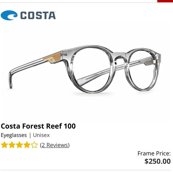 NEW with Case Costa Forest Reef 100 Optical Frames - Picture 1 of 8